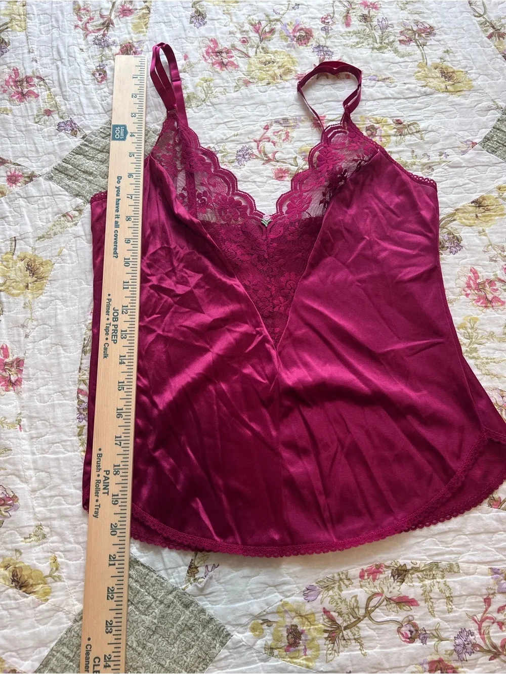 VTG Maidenform Chantilly Lace Camisole Top Small ILGWU USA